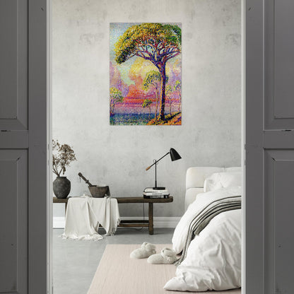 A Pine Tree - Henri-Edmond Cross Brushed Aluminum Print - 70x100 cm / 28x40 inches | Henri-Edmond Cross Aluminum Print | Henri-Edmond Cross Prints