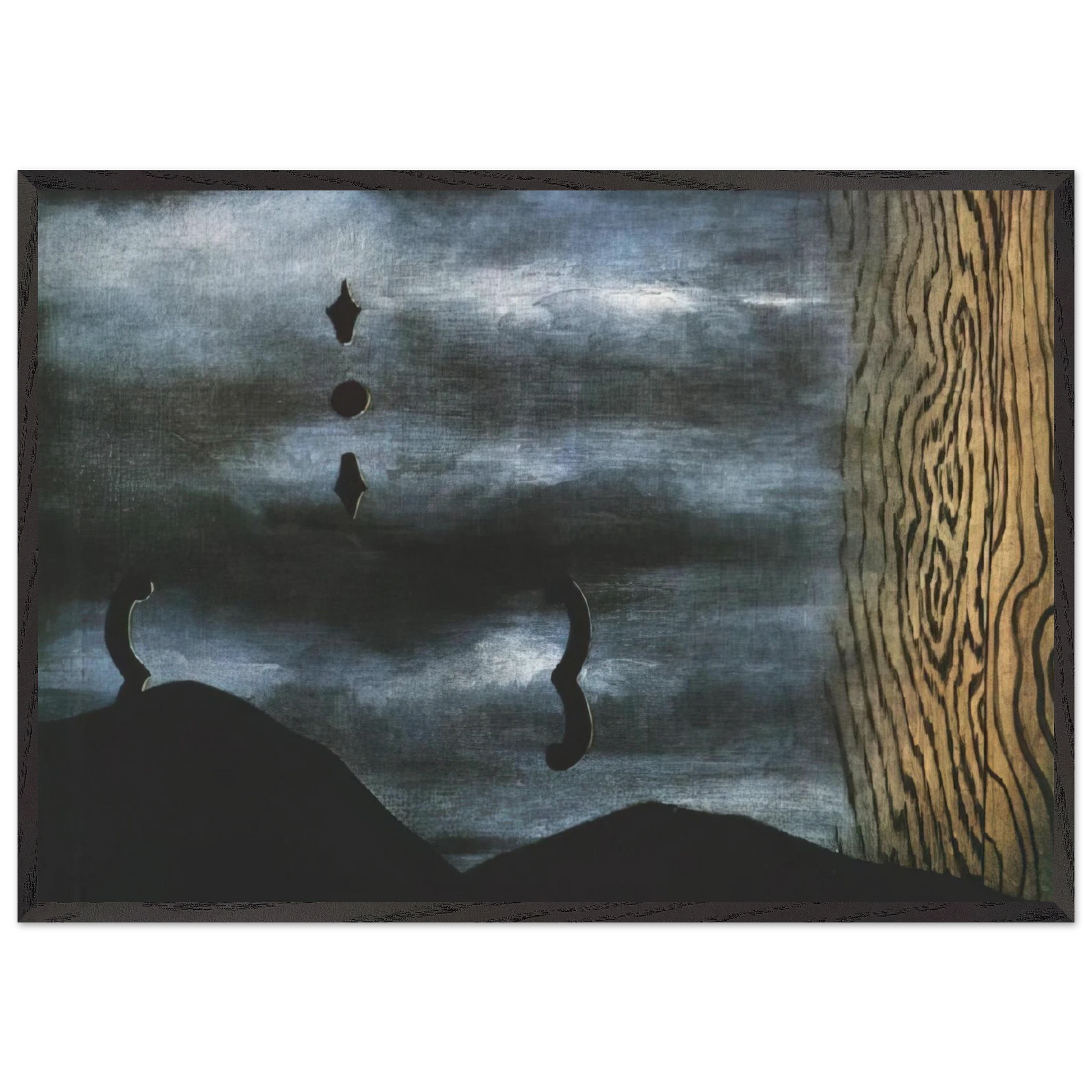 THE LINING OF SLEEP 1928 - Rene Magritte Framed Art Print – Black Wooden Frame - Default Title - -Framed Art Print