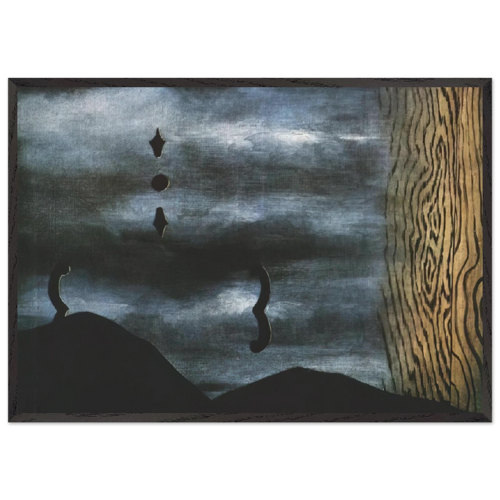 THE LINING OF SLEEP 1928 - Rene Magritte 70x100 cm / 28x40 inches Framed Art Print – Black Wooden Frame