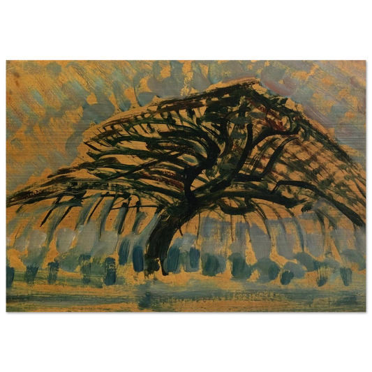 Study for Blue Apple Tree Series - Piet Mondrian Brushed Aluminum Print - 70x100 cm / 28x40 inches | Piet Mondrian Aluminum Print | Piet Mondrian Prints