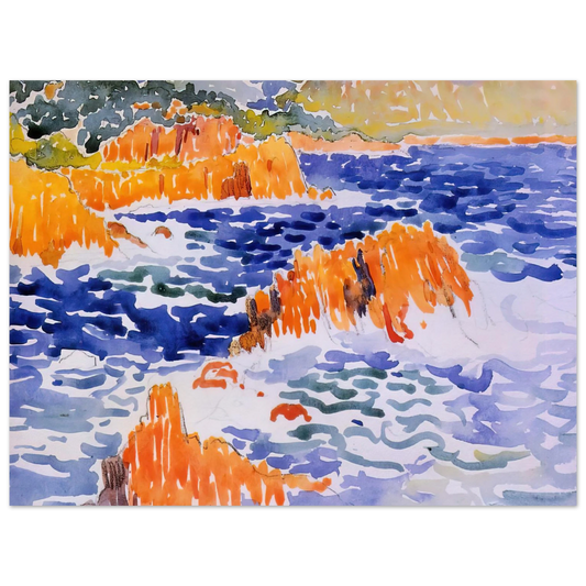 Henri-Edmond Cross - Rocks at Trayas Fine Art Poster - Default Title