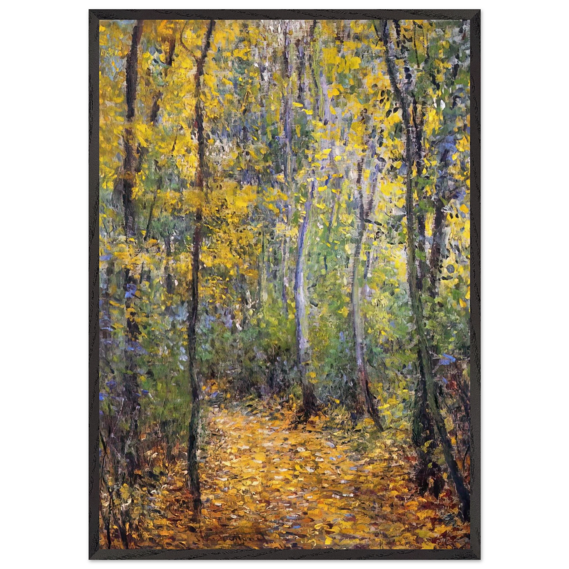 Wood Lane - claude monet Framed Art Print – Black Wooden Frame - Default Title - -Framed Art Print