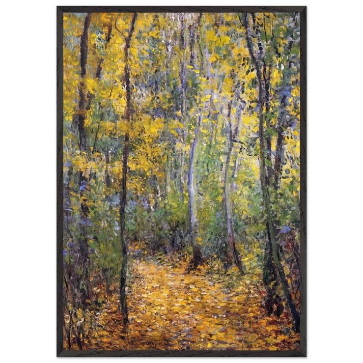 Wood Lane - claude monet 70x100 cm / 28x40 inches Framed Art Print – Black Wooden Frame