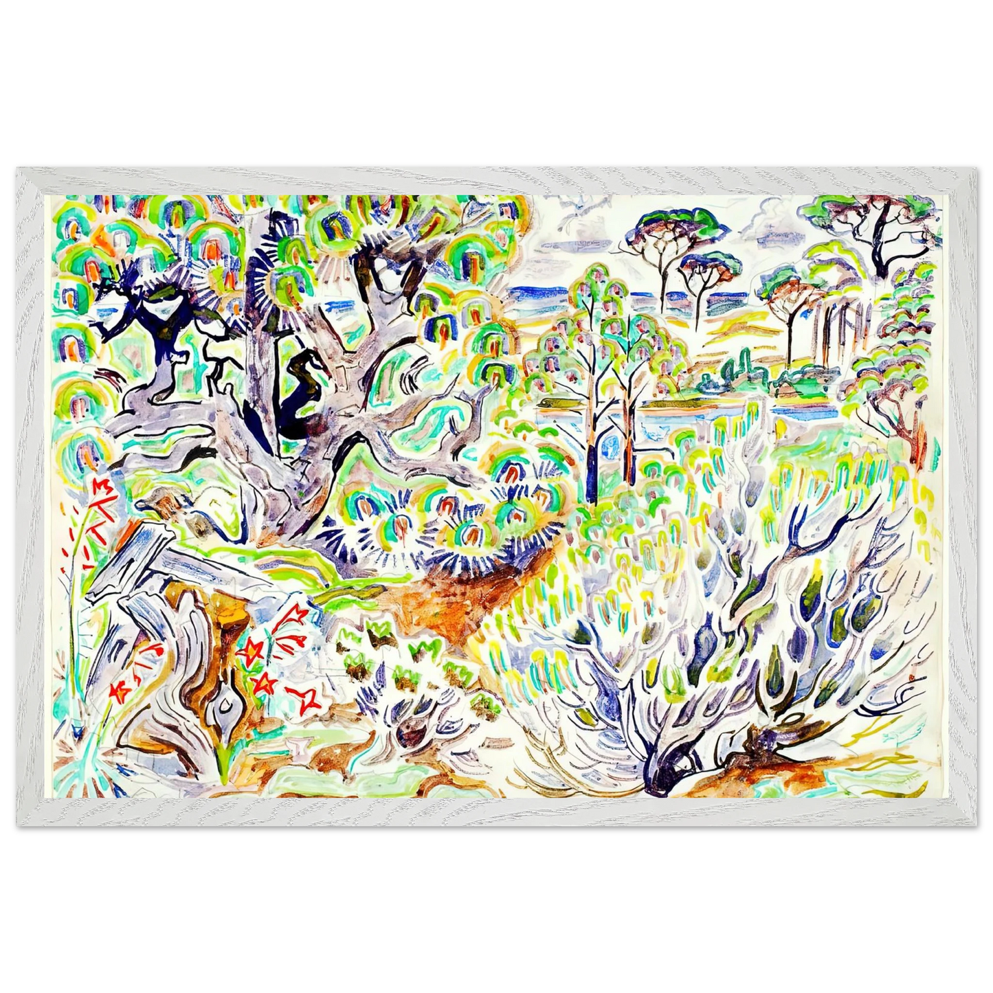 Walter Inglis Anderson - Walter Anderson Wall art - 45x60 cm / 18x24 Inches - Premium Wooden Framed Poster With Fine Art Paper - Wood frame