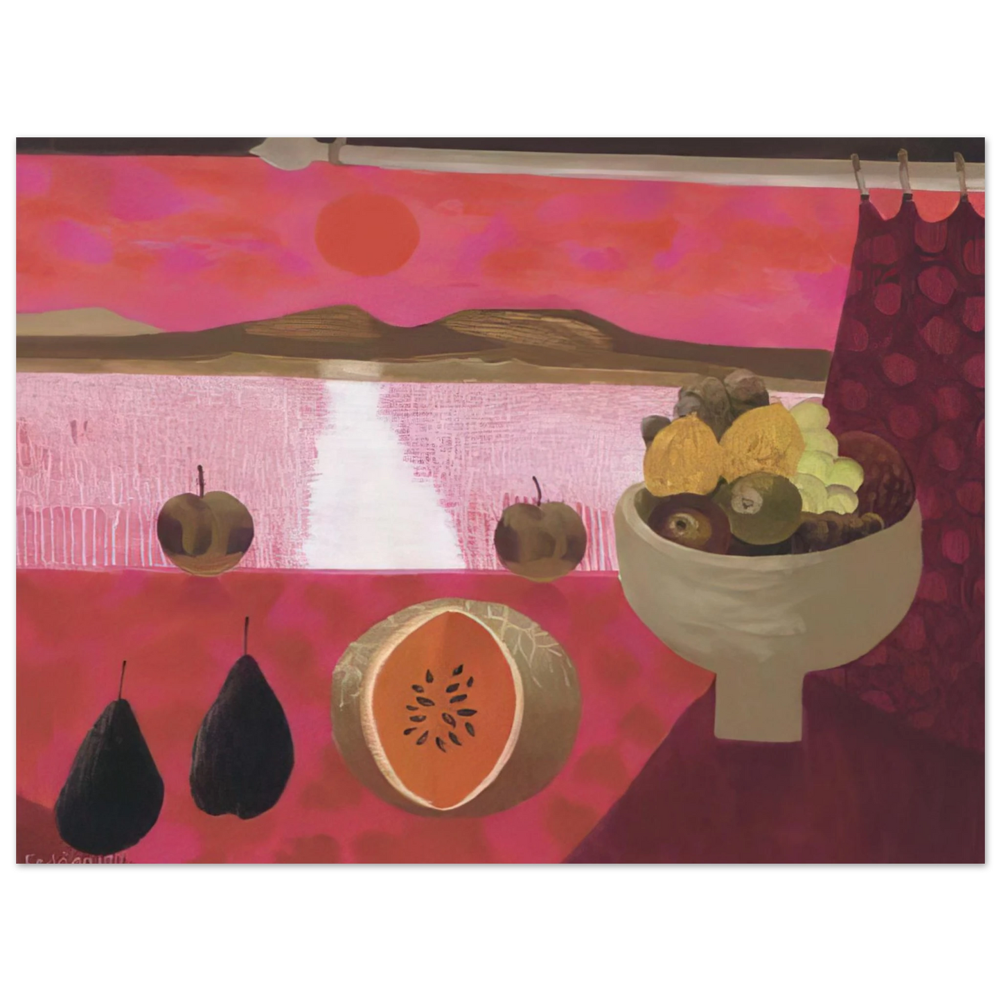 Mary Fedden - Still life with fruit - 1997 Fine Art Poster - Default Title