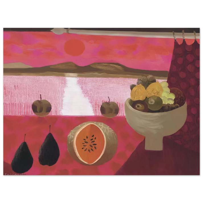 Mary Fedden - Still life with fruit - 1997  75x100 cm / 30x40inches Fine Art Poster