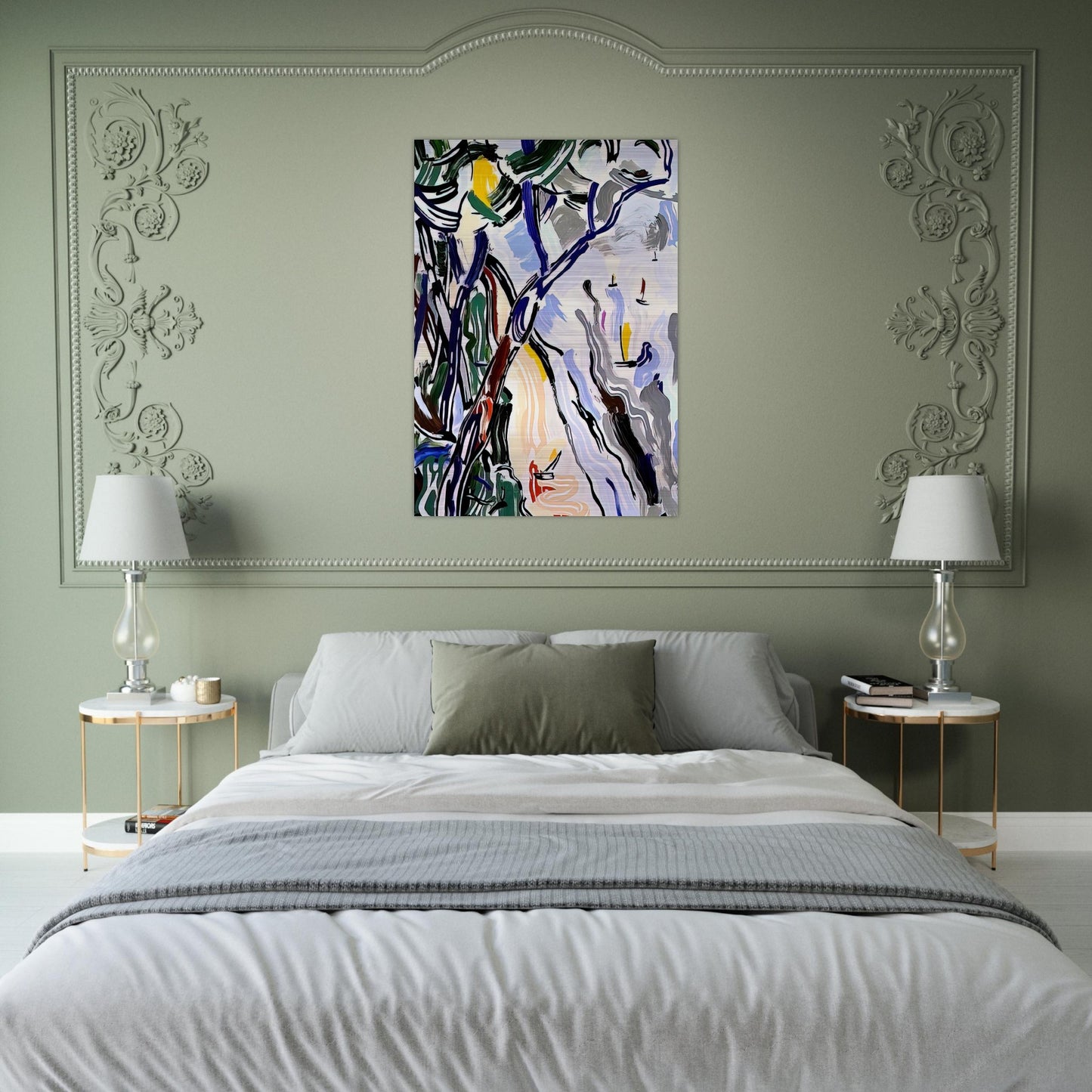 SAILBOATS 1985 - Roy Lichtenstein Brushed Aluminum Print - 70x100 cm / 28x40 inches | Roy Lichtenstein Aluminum Print | Roy Lichtenstein Prints