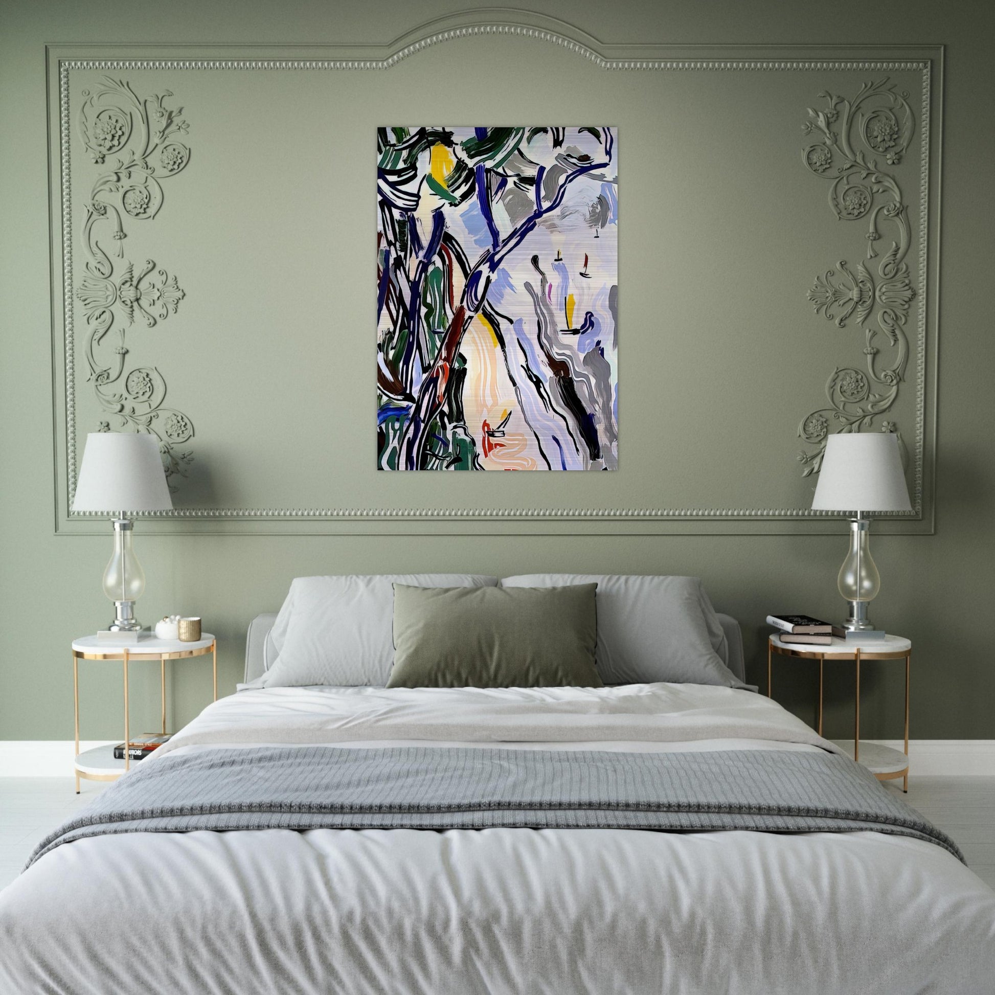 SAILBOATS 1985 - Roy Lichtenstein Brushed Aluminum Print - 70x100 cm / 28x40 inches | Roy Lichtenstein Aluminum Print | Roy Lichtenstein Prints