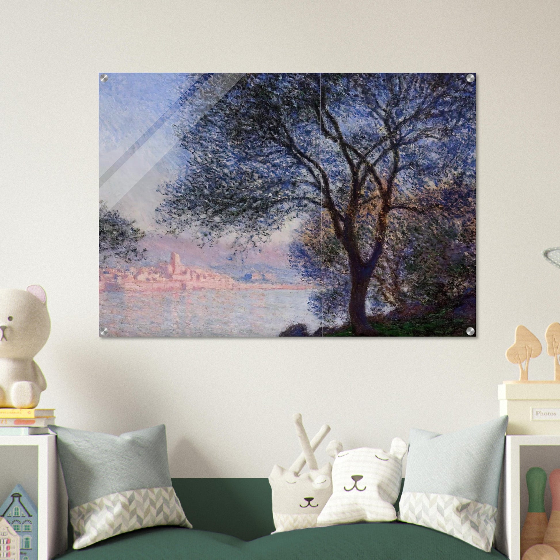 Antibes Seen from the Salis Gardens 02 - claude monet Acrylic Print - 70x100 cm / 28x40″ inches | claude monet Wall Art | claude monet Prints
