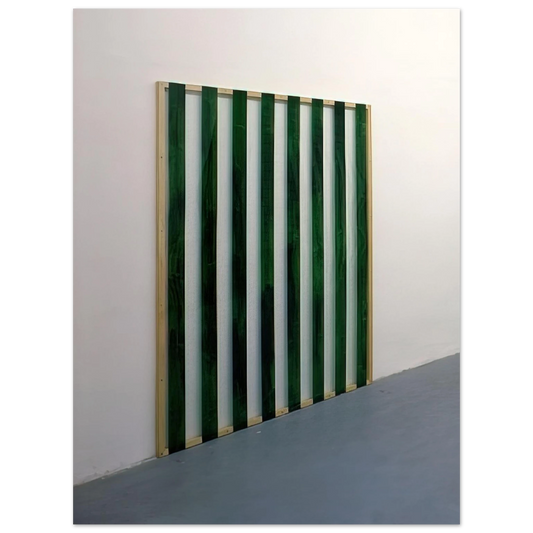 Daniel Buren - Reflets n°33 - Peinture sur plexiglas 12, travail situé - 1987 Fine Art Poster - Default Title