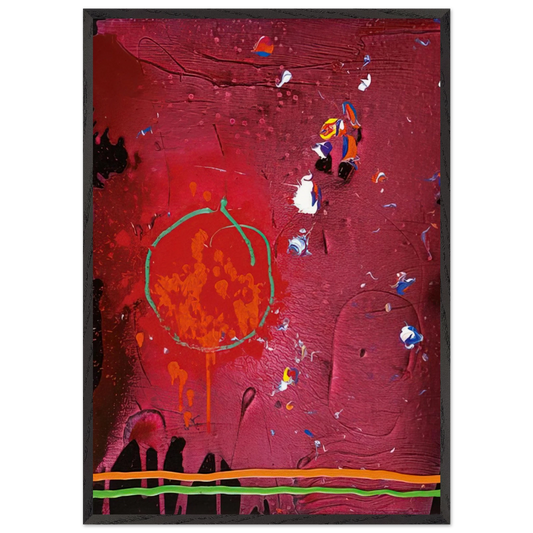 One Life - 51107 - 2007 - John Hoyland Framed Art Print – Black Wooden Frame - Default Title - -Framed Art Print