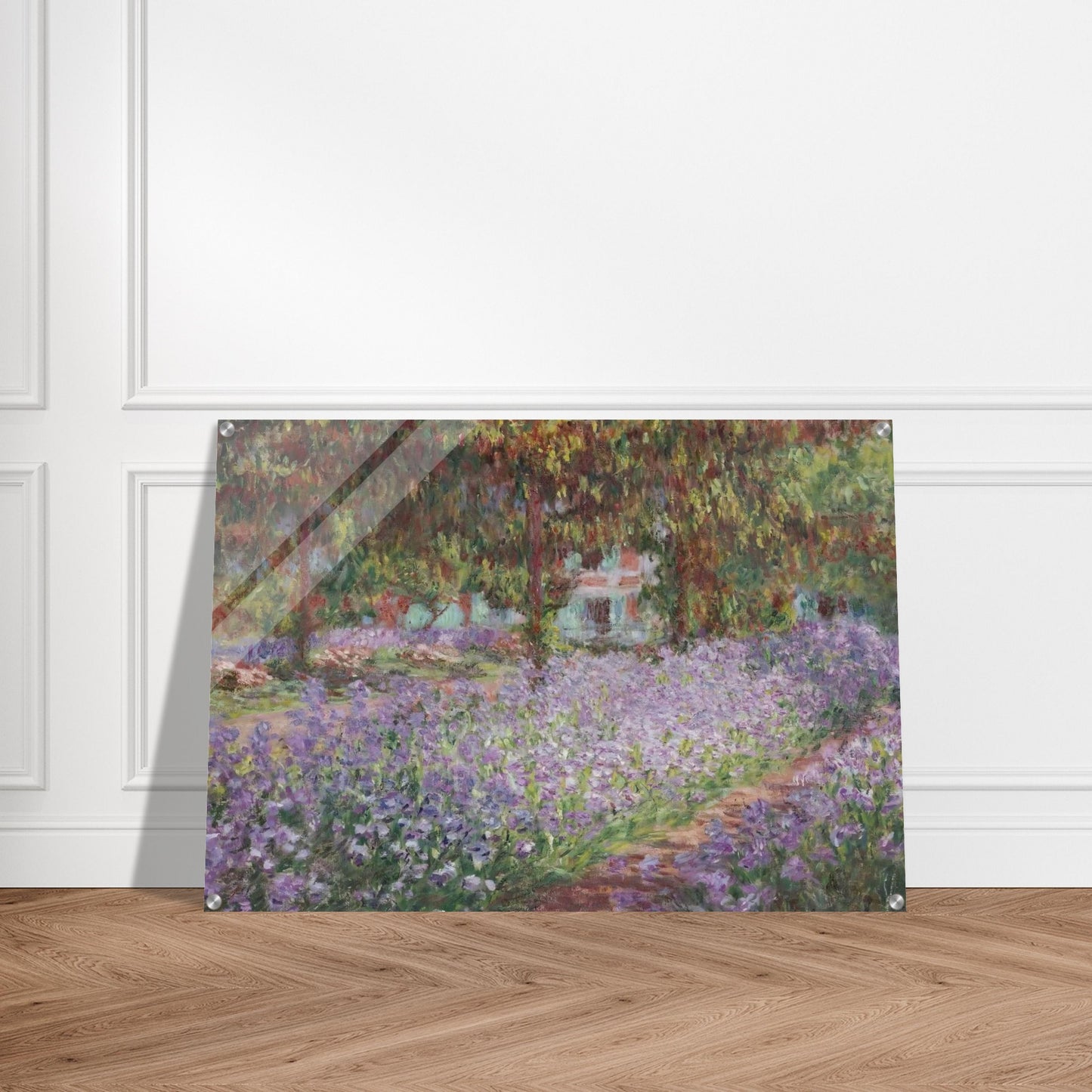 Irises in Monet's Garden - claude monet Acrylic Print - 70x100 cm / 28x40″ inches