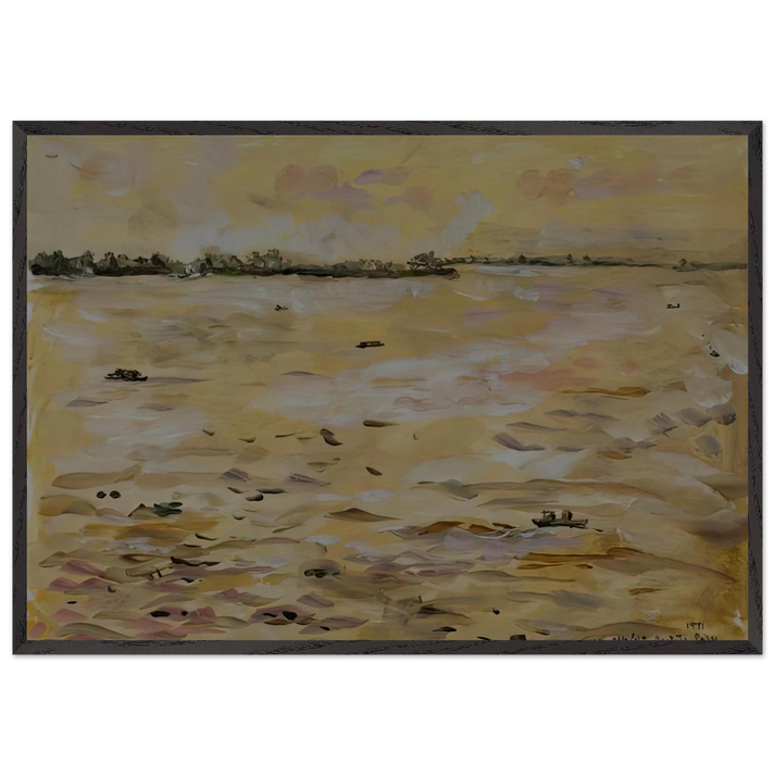 THE AMAZON RIVER IQUITOS PERU 1971 - Ivan Albright 70x100 cm / 28x40 inches Framed Art Print – Black Wooden Frame