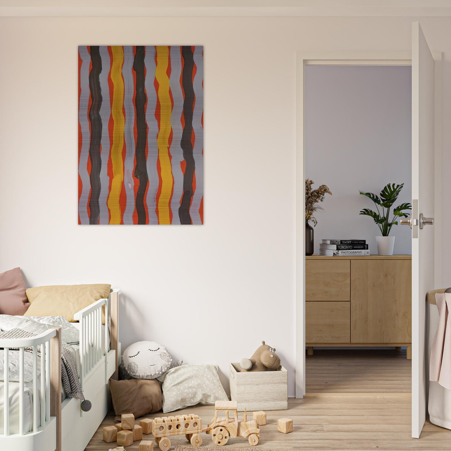 Dream Lance - 2001 - Clifford Possum Tjapaltjarri Brushed Aluminum Print - 70x100 cm / 28x40 inches | Clifford Possum Tjapaltjarri Aluminum Print | Clifford Possum Tjapaltjarri Prints