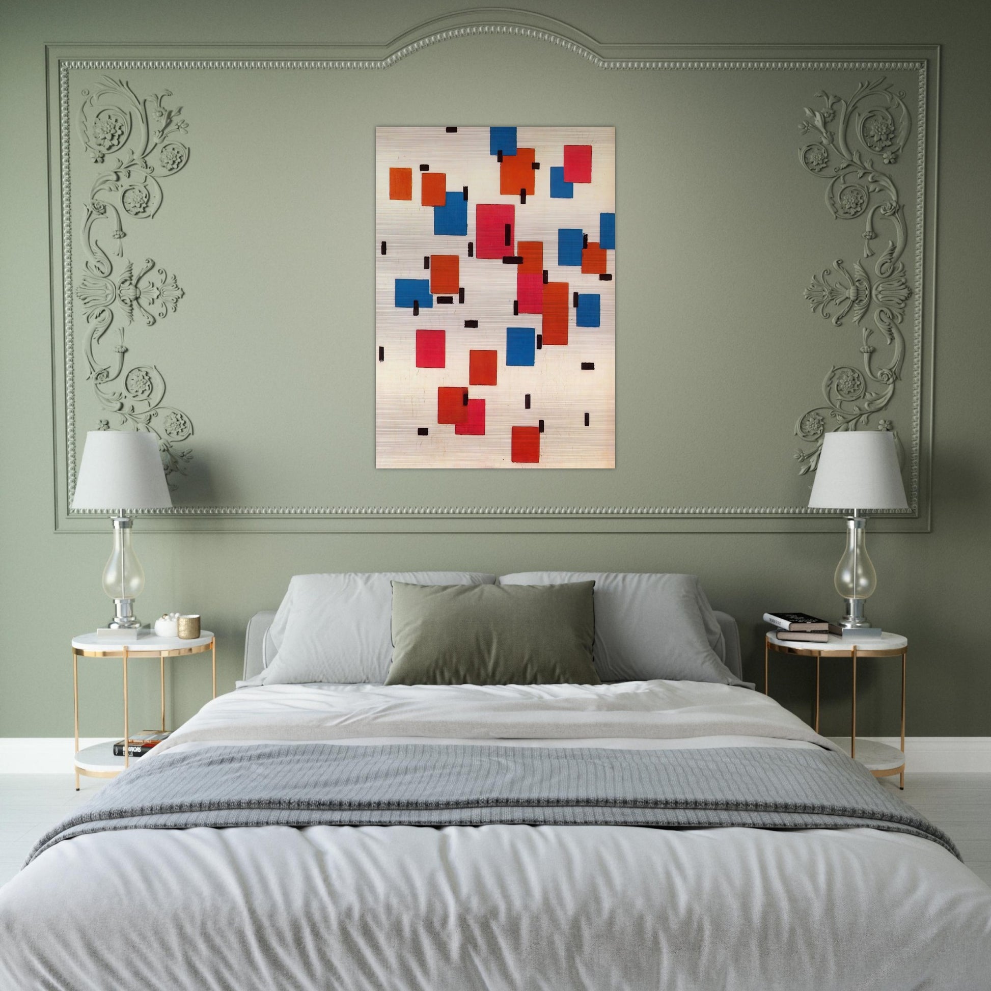 Composition in Color A - Piet Mondrian Brushed Aluminum Print - 70x100 cm / 28x40 inches | Piet Mondrian Aluminum Print | Piet Mondrian Prints