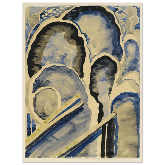 Georgia O'Keeffe - Blue-01 Fine Art Poster - 13x18 cm / 5x7 inches