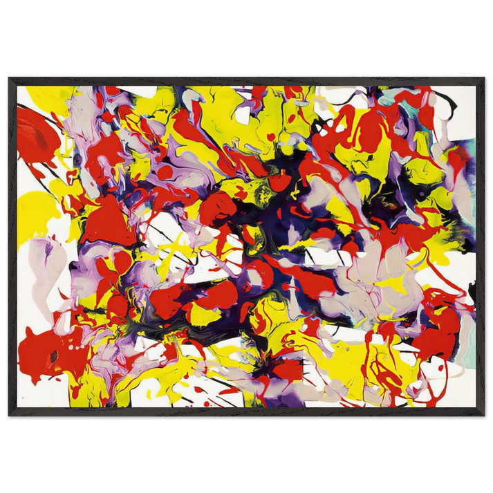 Untitled  SFP94-69  SFF 1743  - Sam Francis 70x100 cm / 28x40 inches Framed Art Print – Black Wooden Frame