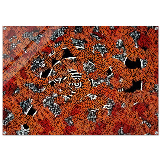 Love Sun Dreaming - 1972 - Clifford Possum Tjapaltjarri Acrylic Print - 70x100 cm / 28x40″ inches