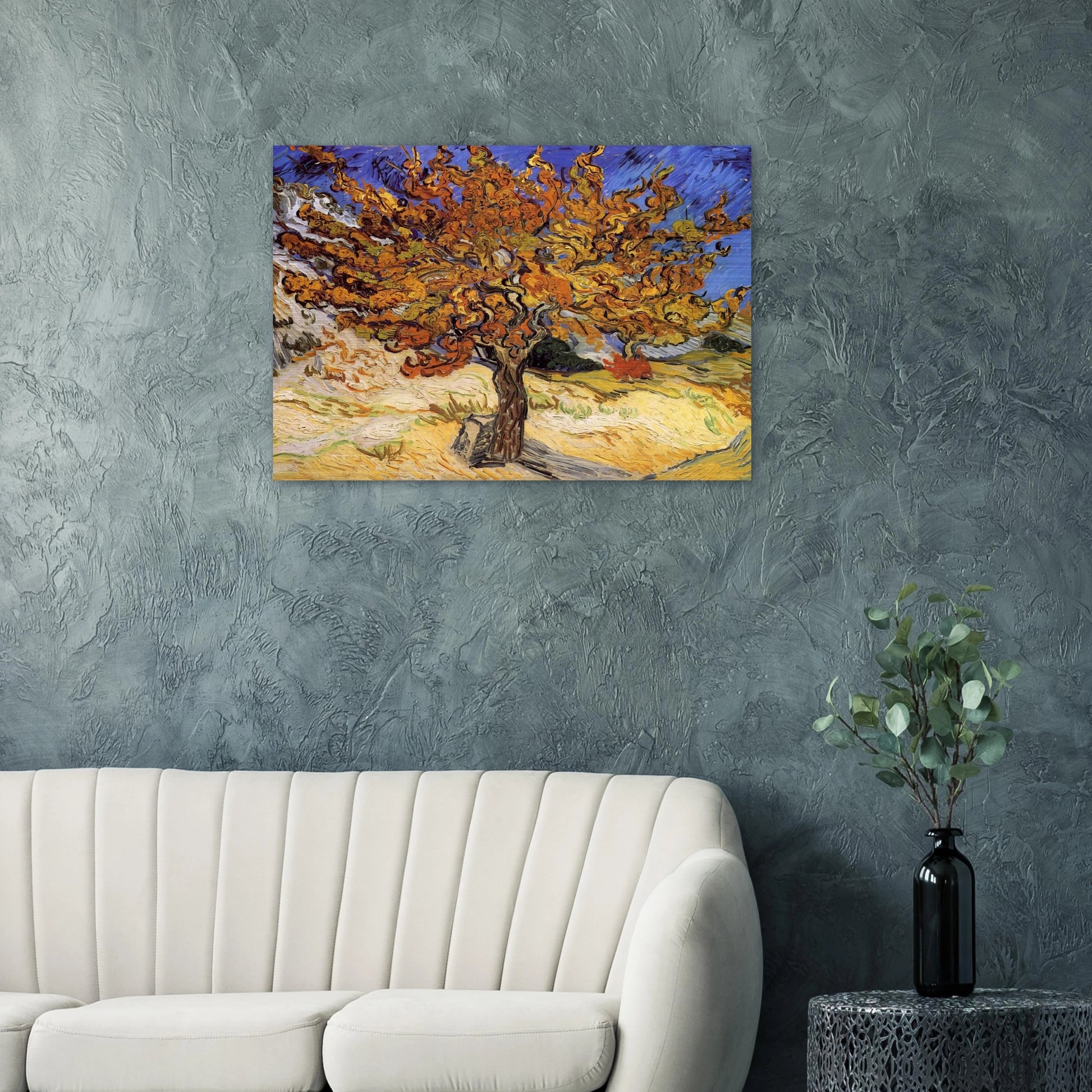 Mulberry Tree - Vincent van Gogh Brushed Aluminum Print - 70x100 cm / 28x40 inches | Vincent van Gogh Aluminum Print | Vincent van Gogh Prints