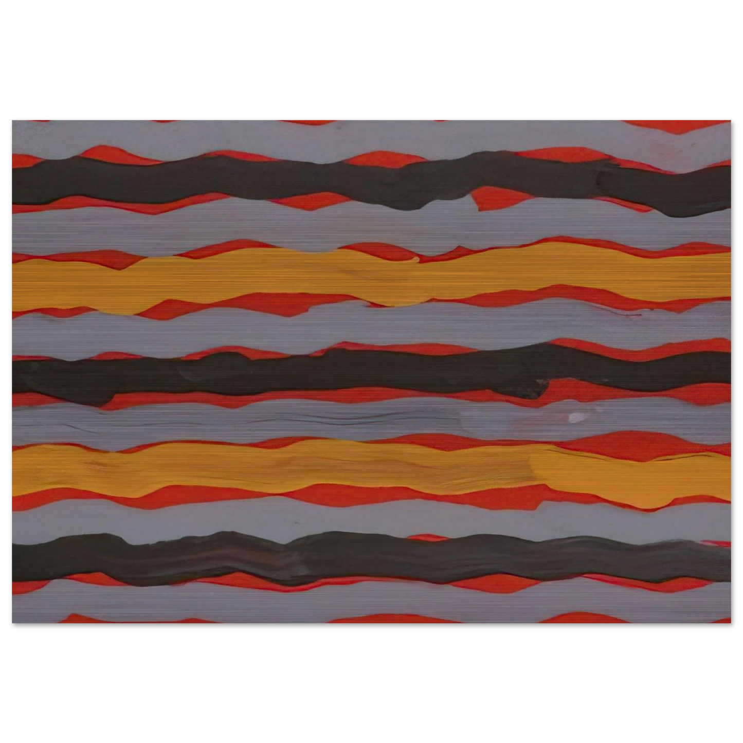 Spear Dreaming - 2001 - Clifford Possum Tjapaltjarri Brushed Aluminum Print - 70x100 cm / 28x40 inches | Clifford Possum Tjapaltjarri Aluminum Print | Clifford Possum Tjapaltjarri Prints