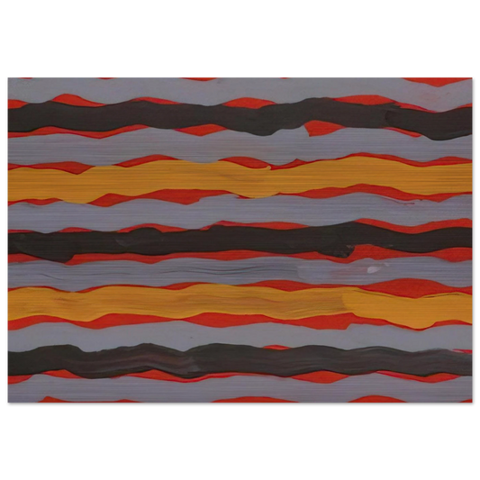 Spear Dreaming - 2001 - Clifford Possum Tjapaltjarri Brushed Aluminum Print - 70x100 cm / 28x40 inches | Clifford Possum Tjapaltjarri Aluminum Print | Clifford Possum Tjapaltjarri Prints