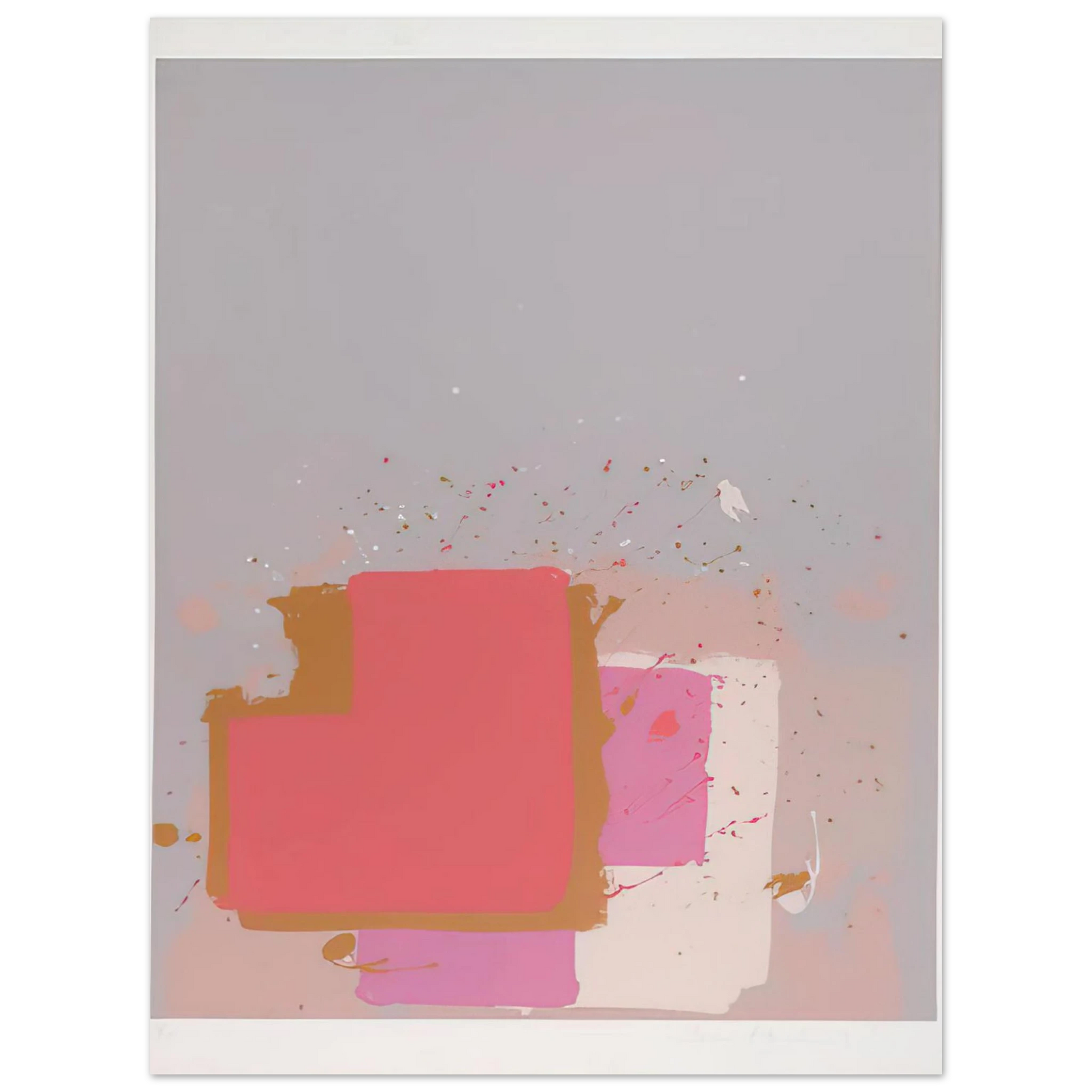 John Hoyland - Red Black on Grey - 1971 Fine Art Poster - Default Title