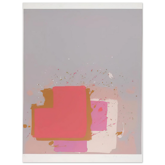 John Hoyland - Red Black on Grey - 1971 Fine Art Poster - Default Title