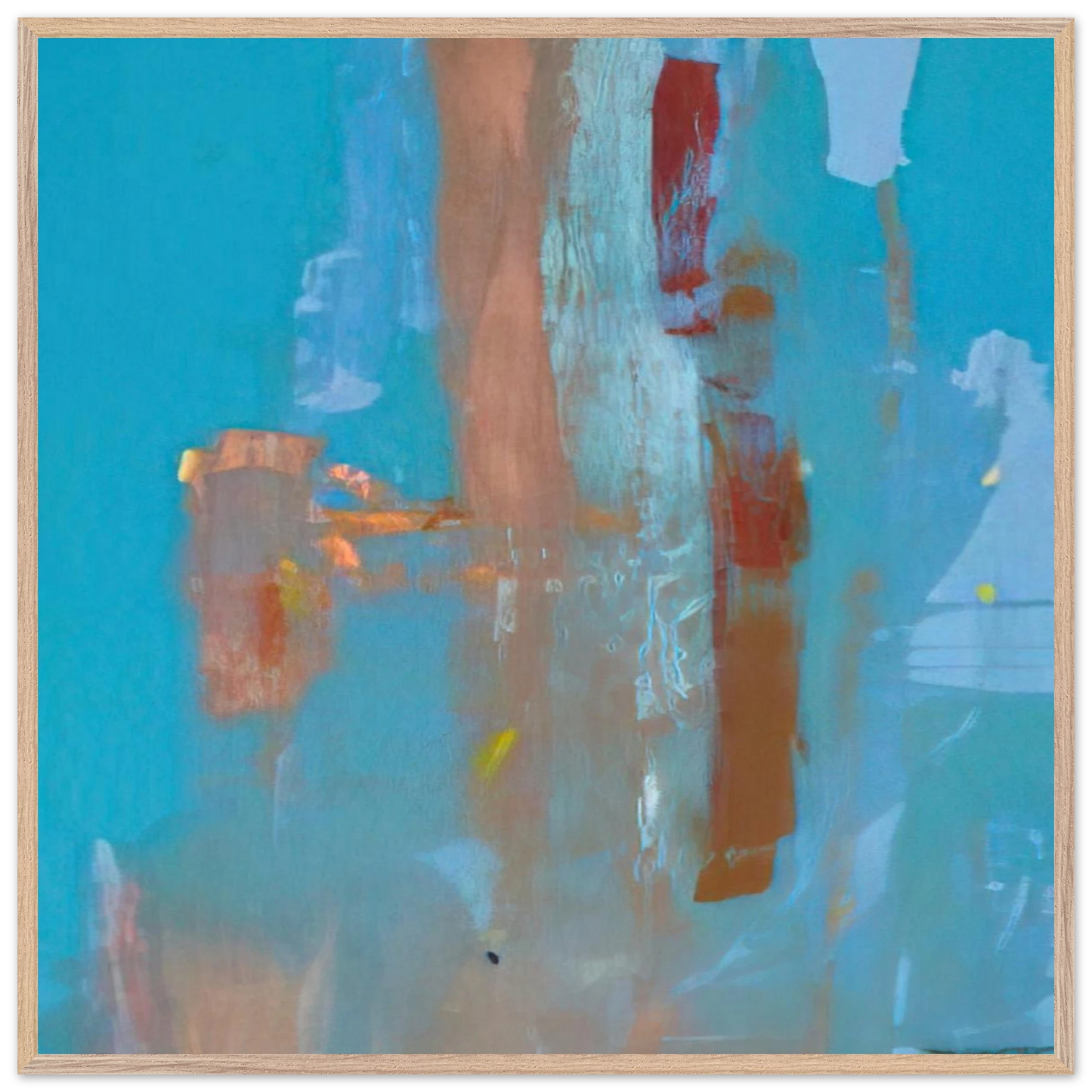 Helen Frankenthaler - In on Blue - 1976 Wall art - A3 (29.7 x 42  cm) - Premium Wooden Framed Poster With Fine Art Paper - Black frame