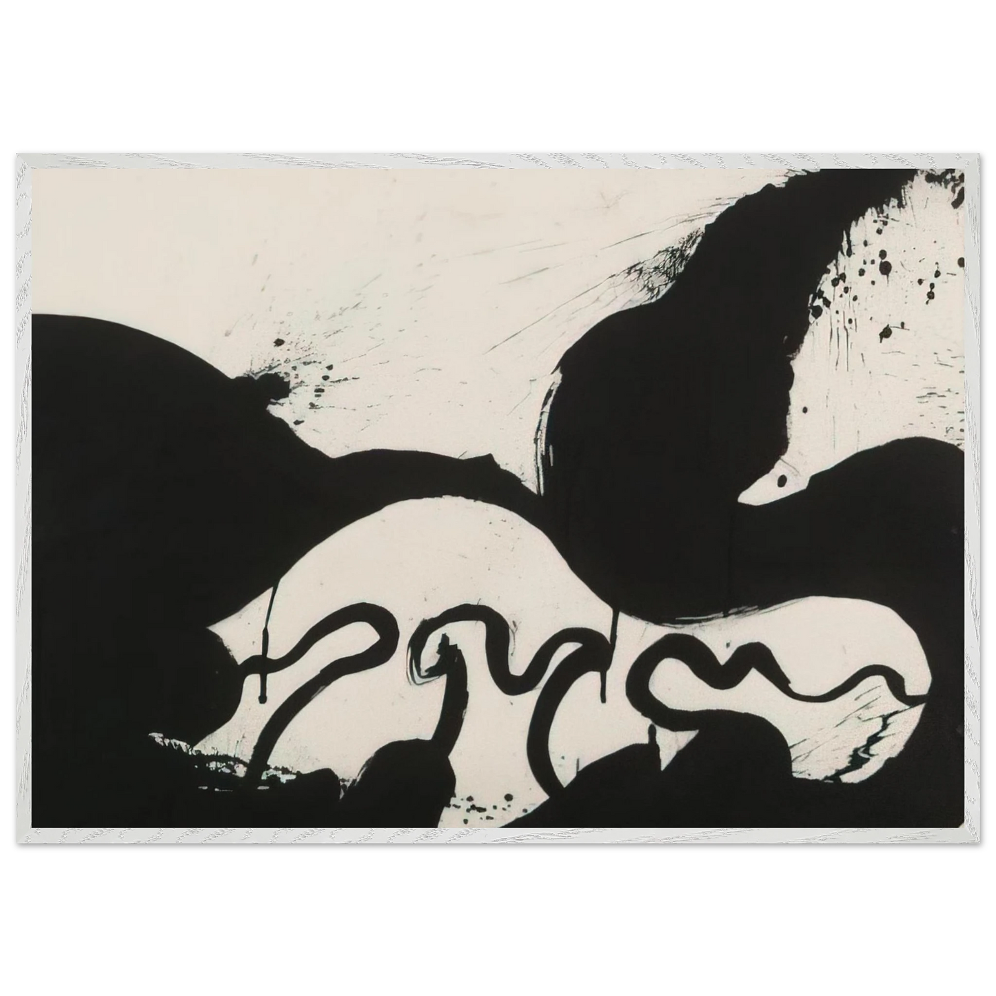 Helen Frankenthaler - Untitled - 1973 Wall art - 40x50 cm / 16x20 inches - Premium Wooden Framed Poster With Fine Art Paper - Black frame
