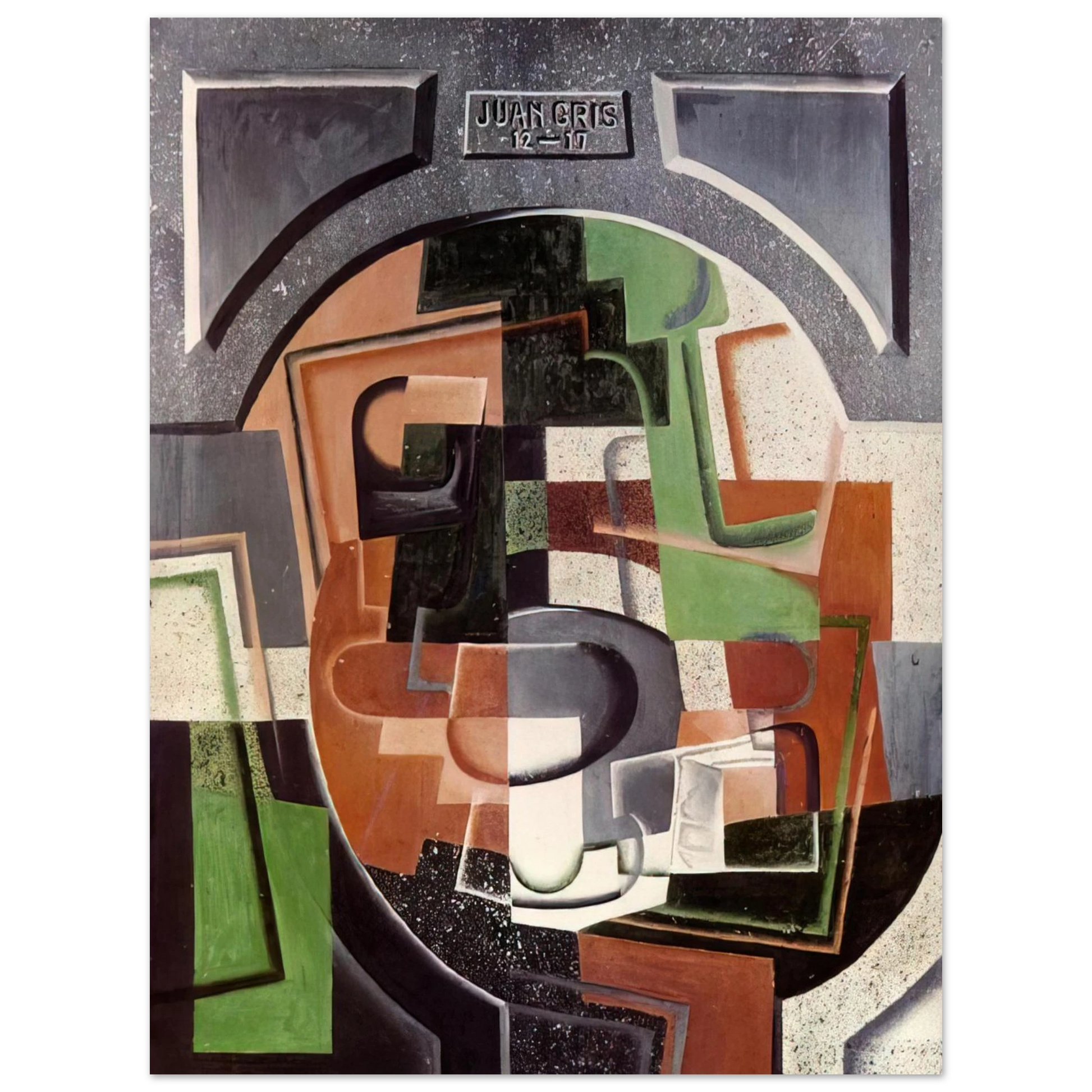 Juan Gris - STILL LIFE ON PLAQUE 1917 Fine Art Poster - Default Title