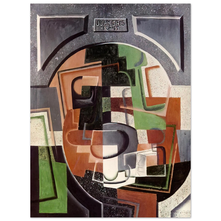 Juan Gris - STILL LIFE ON PLAQUE 1917  75x100 cm / 30x40inches Fine Art Poster