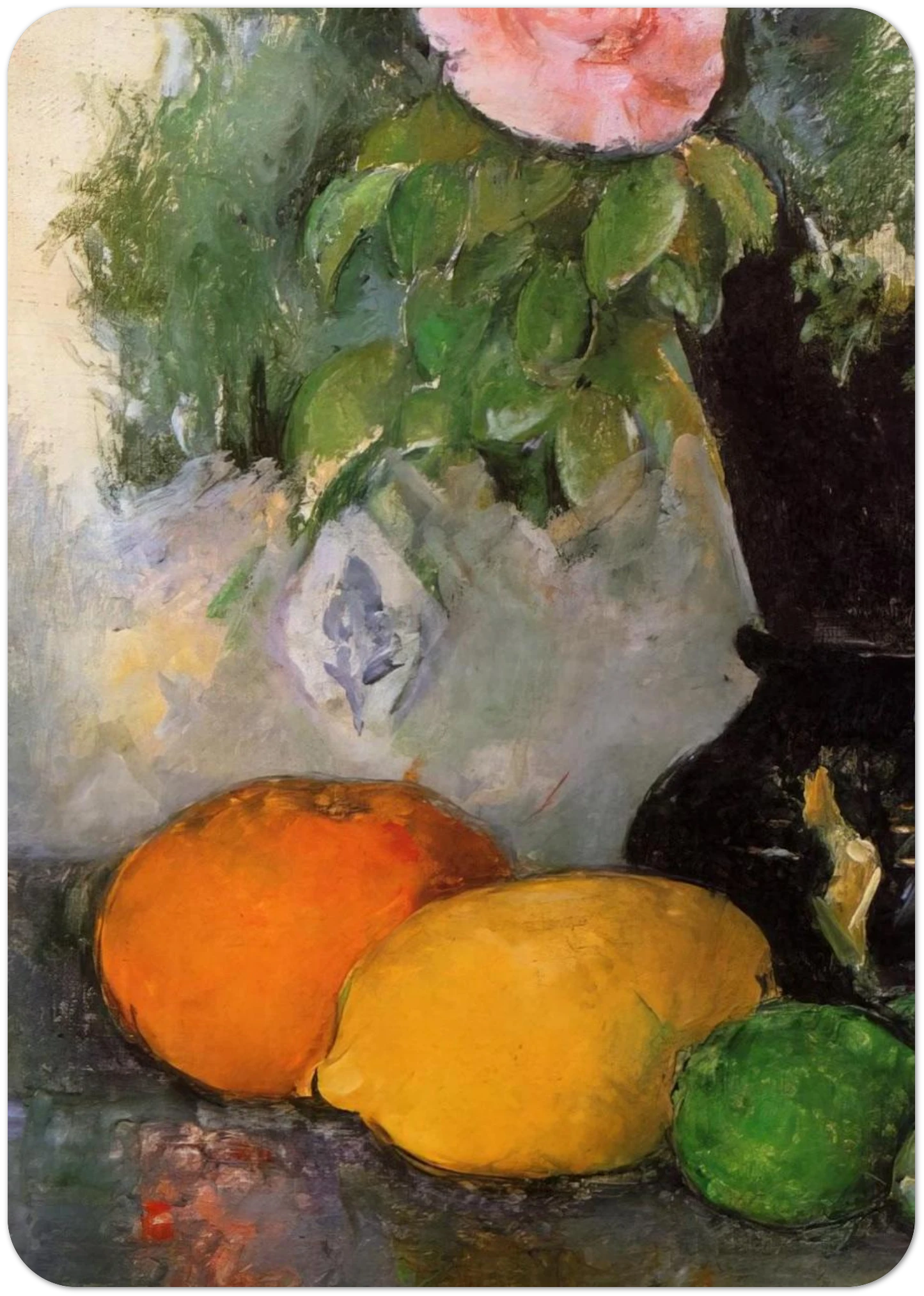 Flowers and Fruit By Paul Cézanne Pack of 10 Post Cards | Paul Cézanne Post Cards | A6 (10.5 x 14.8 cm) - 4.1 x 5.8 inches