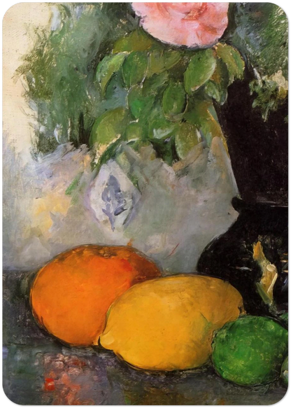 Flowers and Fruit By Paul Cézanne Pack of 10 Post Cards | Paul Cézanne Post Cards | A6 (10.5 x 14.8 cm) - 4.1 x 5.8 inches