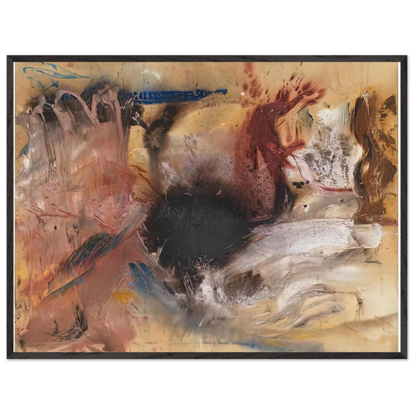 Helen Frankenthaler - Sun Spot, 1954- Wall Art - 21x29.7 cm / 8x12" - Premium Wooden Framed Poster With Fine Art Paper - Wood frame