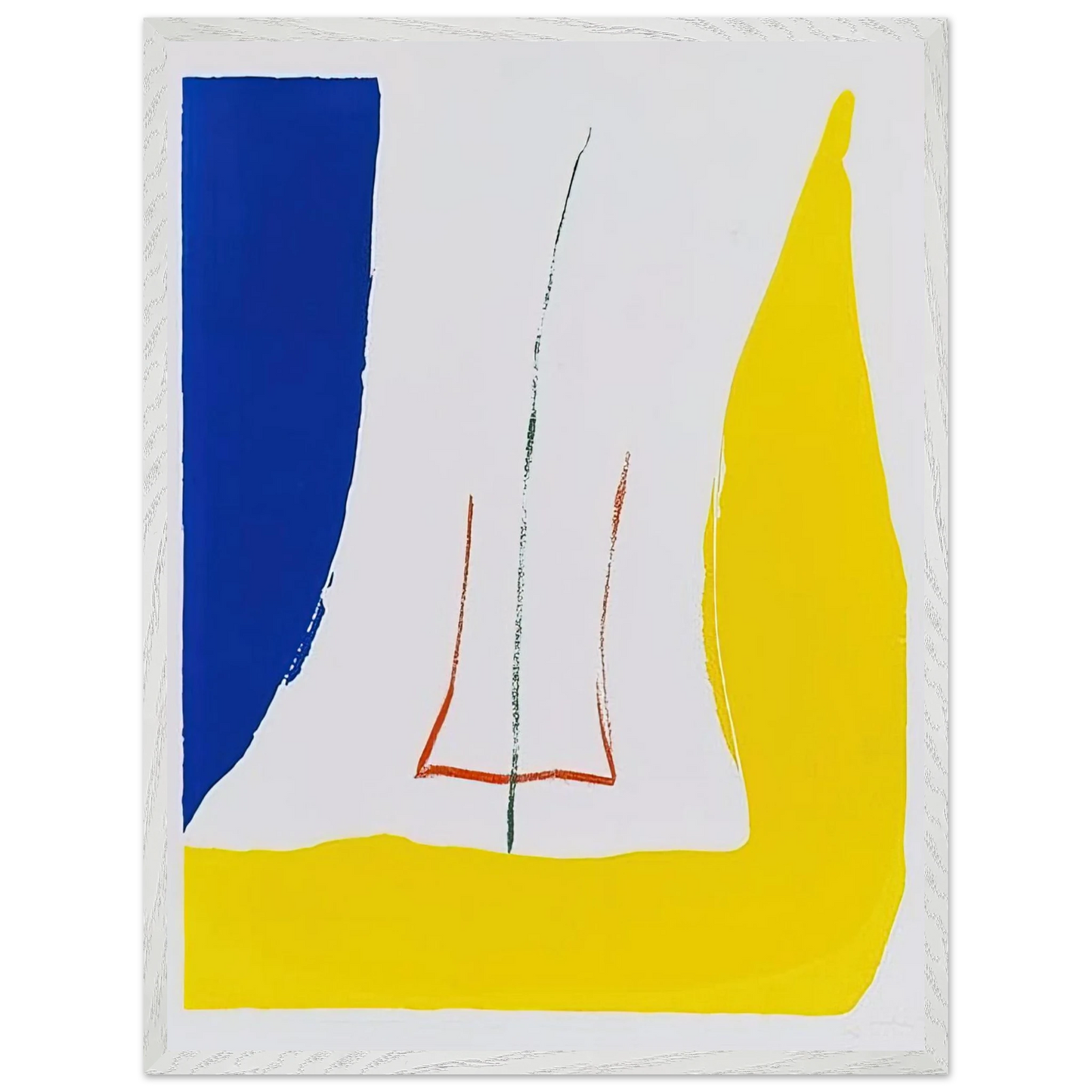 Helen Frankenthaler - Sun Corner - 1968 Wall art - 15x20 cm / 6x8 inches - Premium Wooden Framed Poster With Fine Art Paper - Black frame