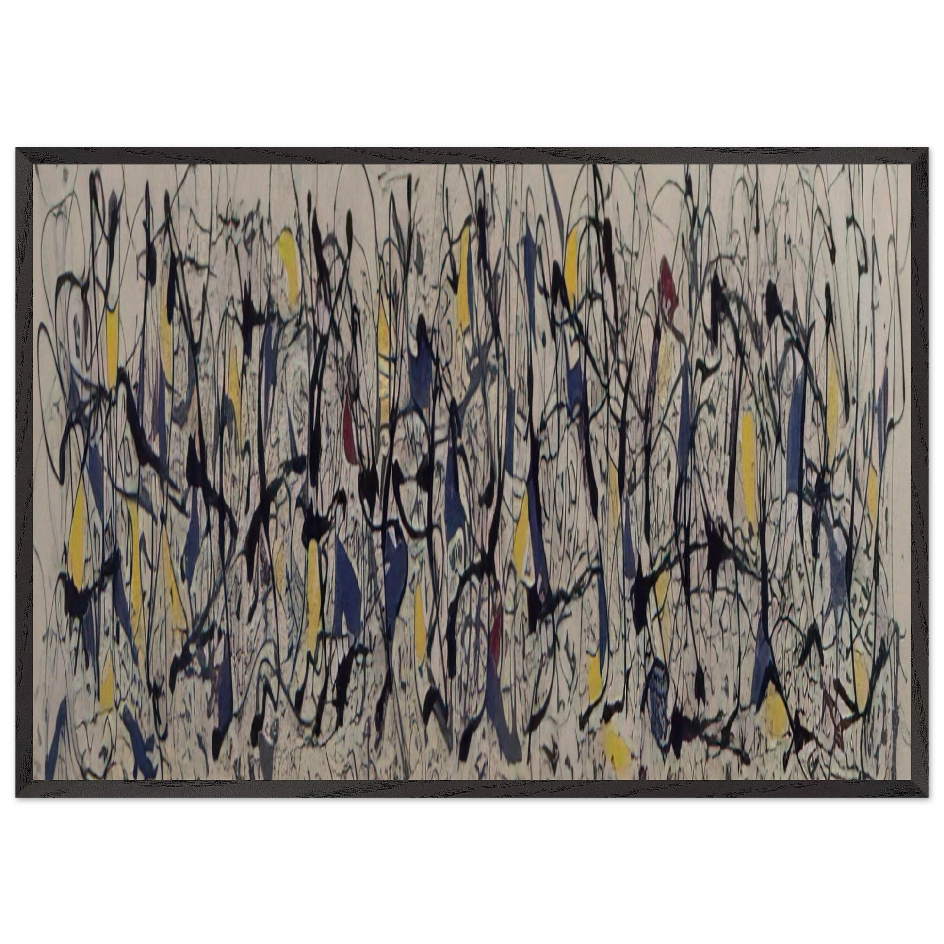 SUMMERTIME NUMBER 9A 1948 - Jackson Pollock Framed Art Print – Black Wooden Frame - Default Title - -Framed Art Print