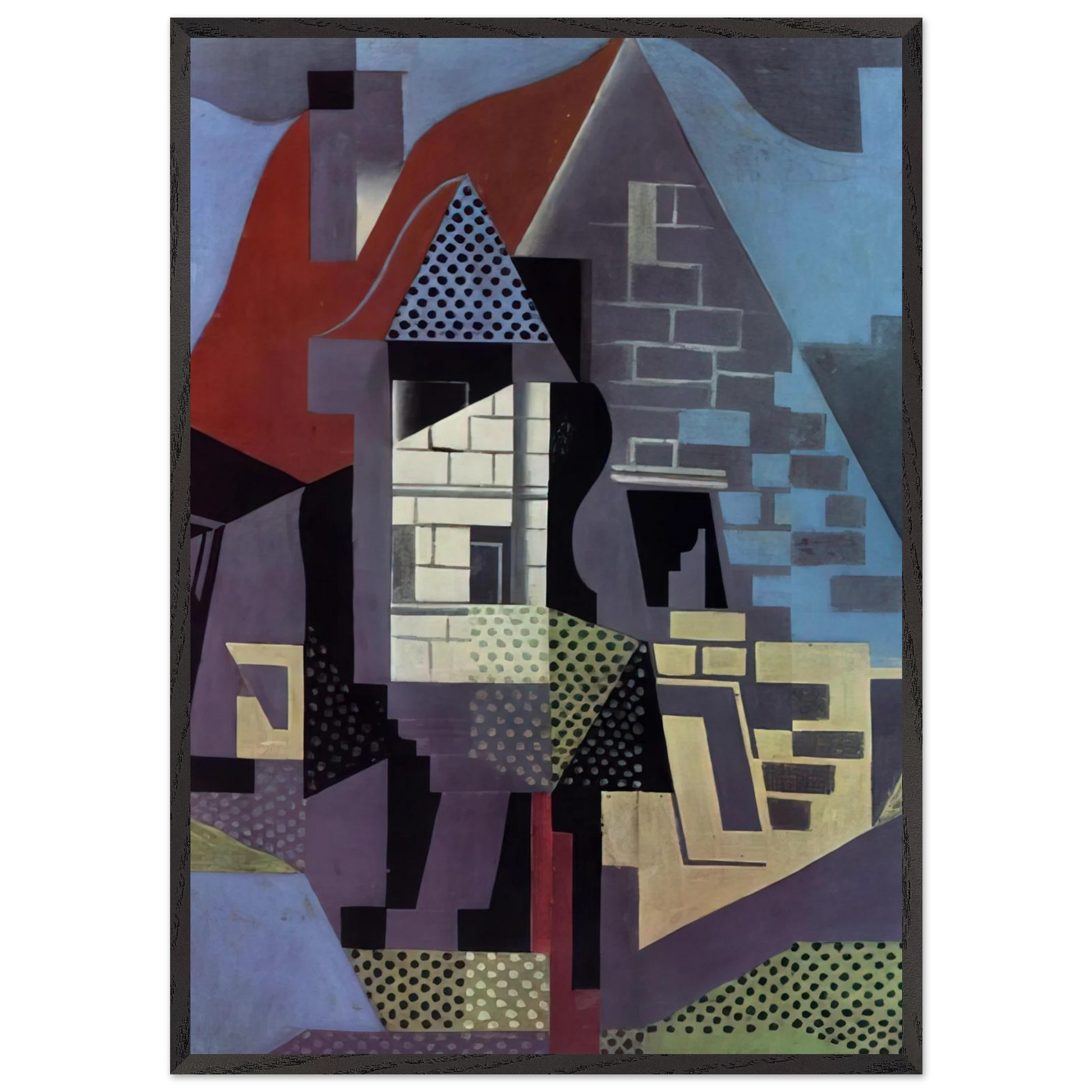 LANDSCAPE AT BEAULIEU - Juan Gris Framed Art Print – Black Wooden Frame - Default Title - -Framed Art Print