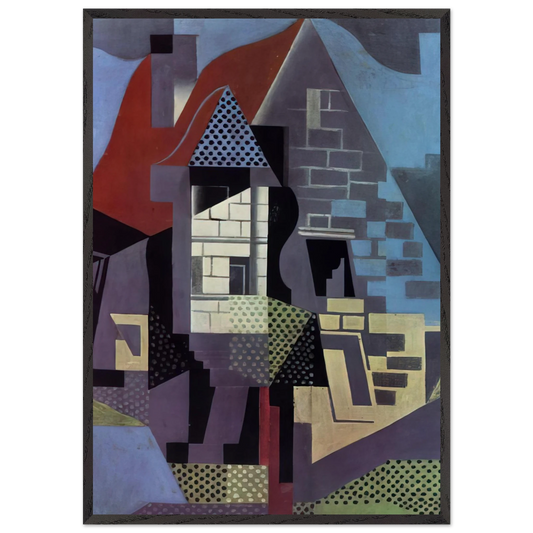 LANDSCAPE AT BEAULIEU - Juan Gris Framed Art Print – Black Wooden Frame - Default Title - -Framed Art Print