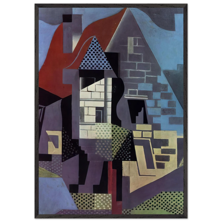 LANDSCAPE AT BEAULIEU - Juan Gris 70x100 cm / 28x40 inches Framed Art Print – Black Wooden Frame