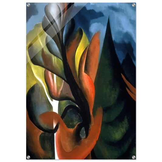 Maple and Cedar, Lake George - Georgia O'Keeffe Acrylic Print - 70x100 cm / 28x40″ inches