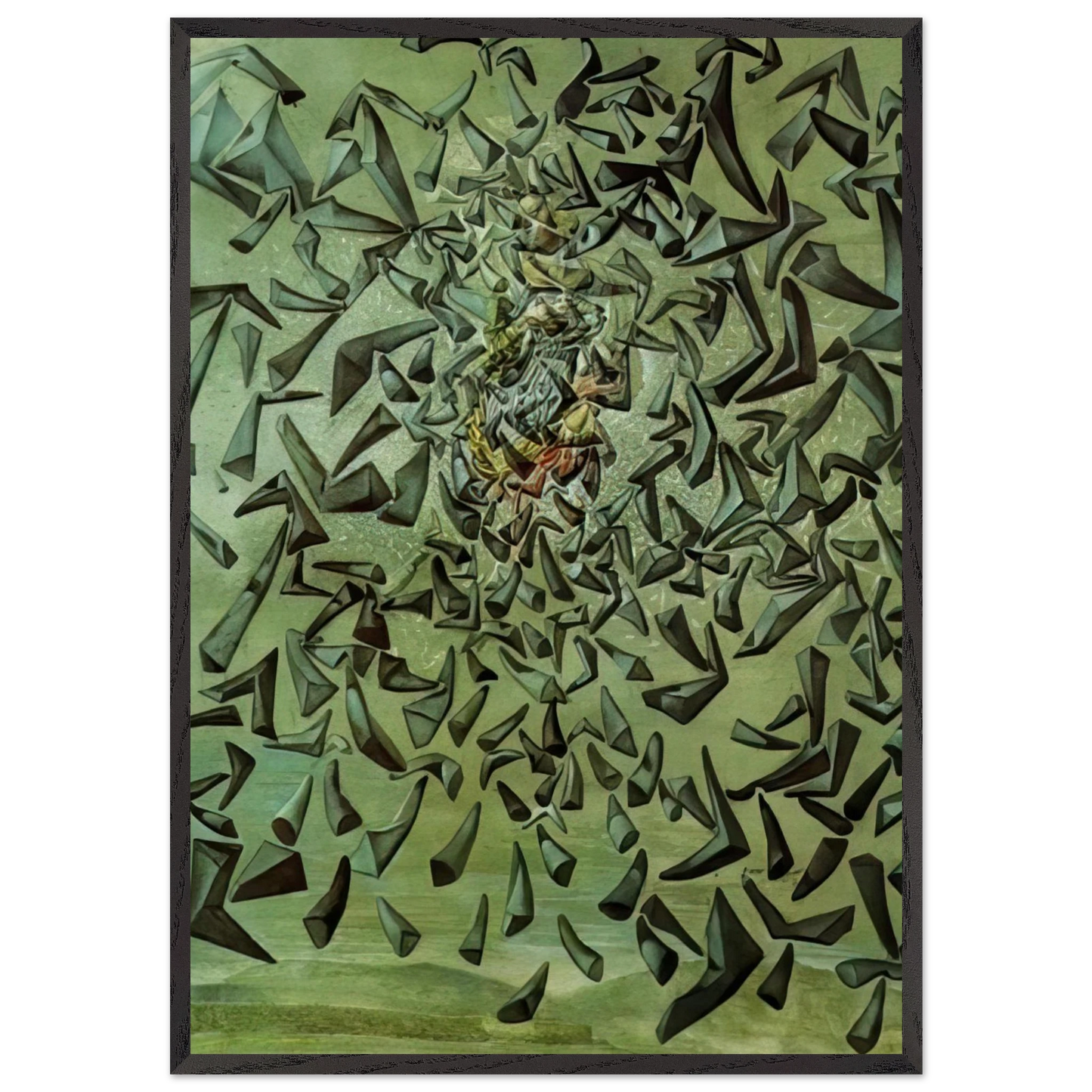 ASCENSIONIST SAINT CECILIA - Salvador Dali Framed Art Print – Black Wooden Frame - Default Title - -Framed Art Print