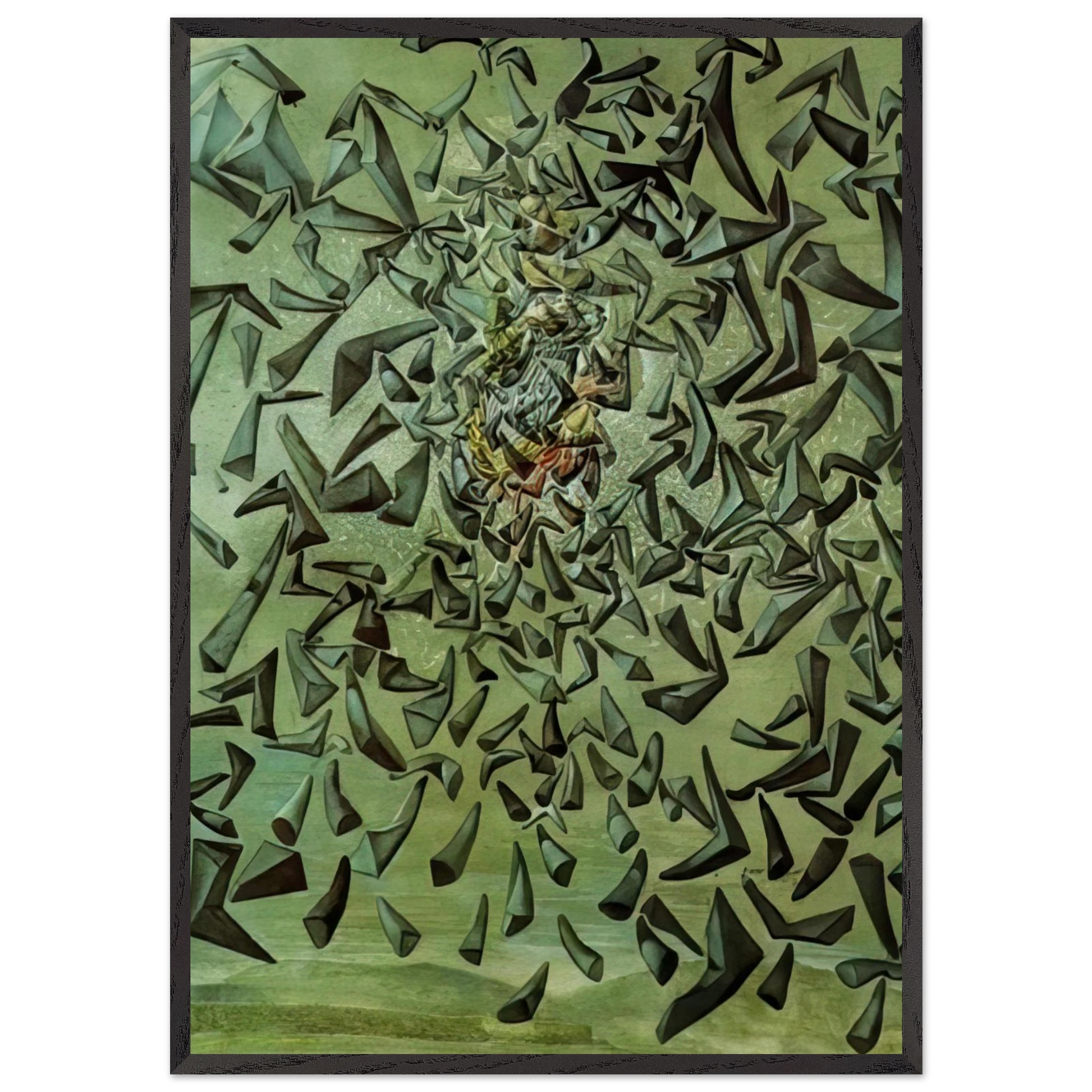 ASCENSIONIST SAINT CECILIA - Salvador Dali Framed Art Print – Black Wooden Frame - Default Title - -Framed Art Print