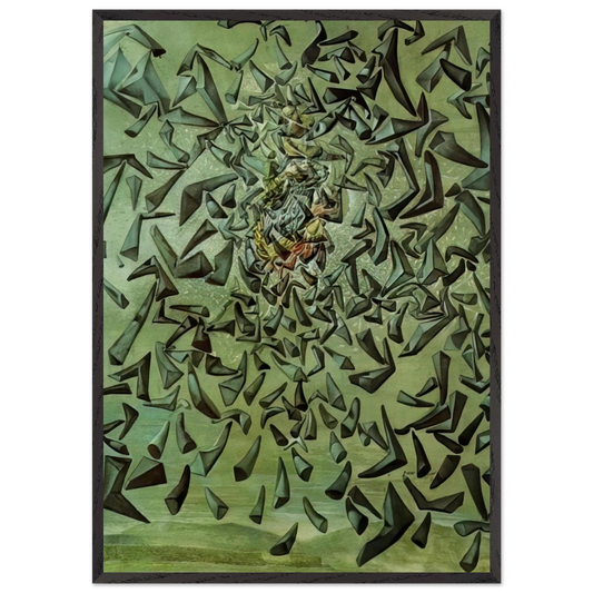 ASCENSIONIST SAINT CECILIA - Salvador Dali Framed Art Print – Black Wooden Frame - Default Title - -Framed Art Print