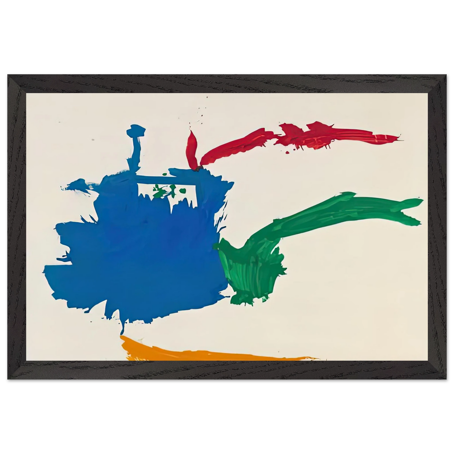 Helen Frankenthaler - Italian Beach, 1960- Wall Art - 21x29.7 cm / 8x12" - Premium Wooden Framed Poster With Fine Art Paper - White frame