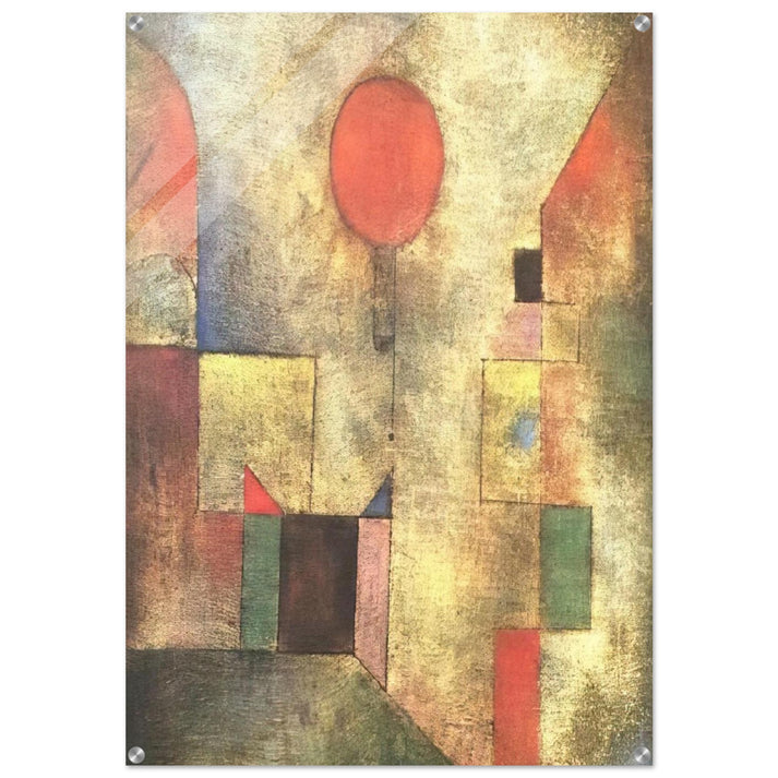 RED BALLOON 1922 - Paul Klee Acrylic Print - 70x100 cm / 28x40″ inches | Paul Klee Wall Art | Paul Klee Prints
