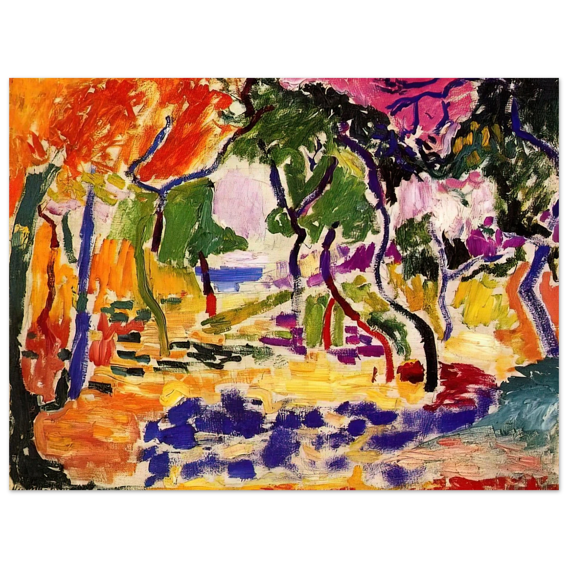 Henri Matisse - COUNTRYSIDE AT COLLIOURE 1905 Fine Art Poster - Default Title