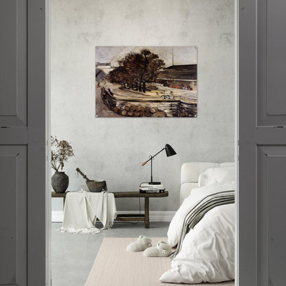 The Wine Market at Jussieu - Paul Cézanne Acrylic Print - 70x100 cm / 28x40″ inches