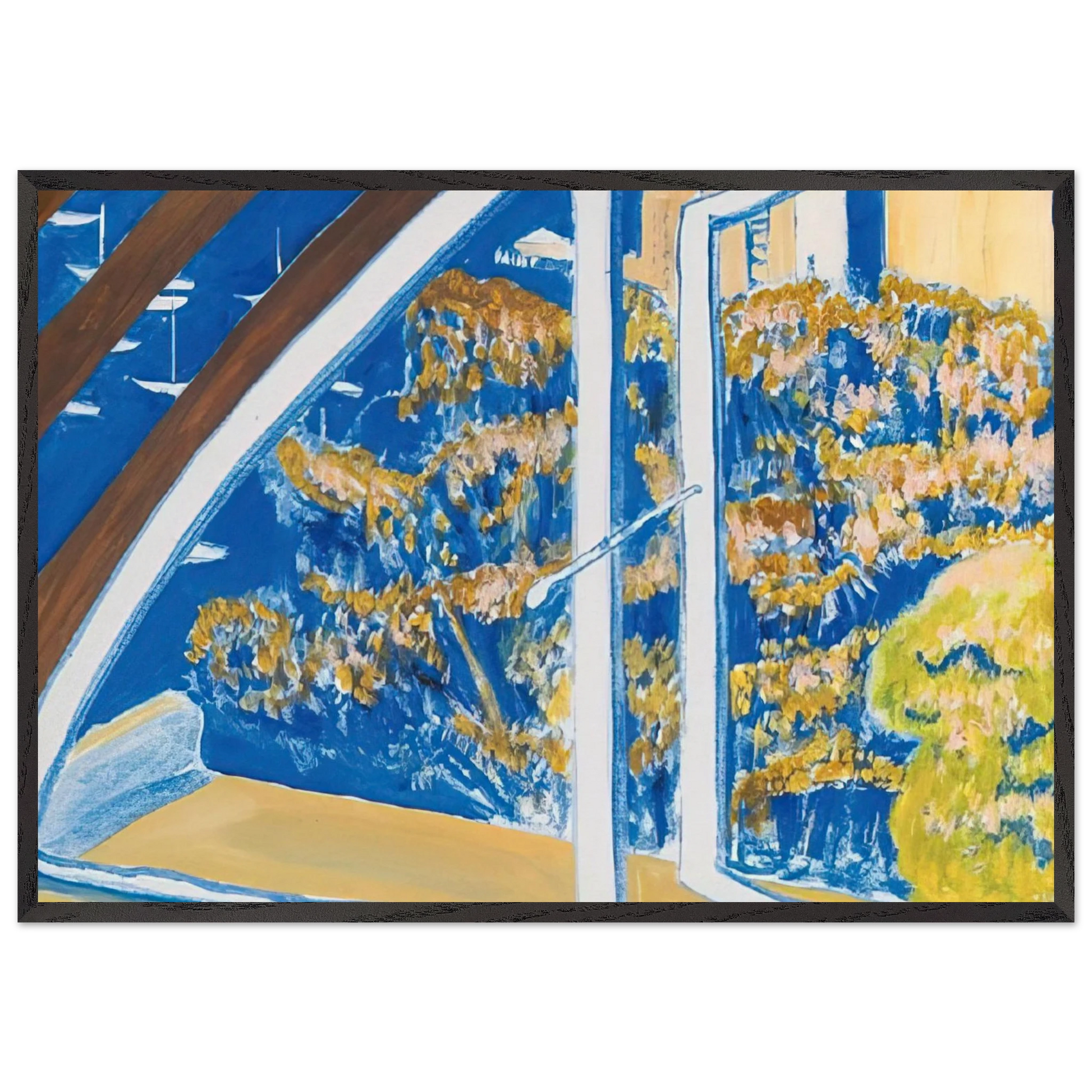 The Window Lavender Bay - 1980 - Brett Whiteley Framed Art Print – Black Wooden Frame - Default Title - -Framed Art Print