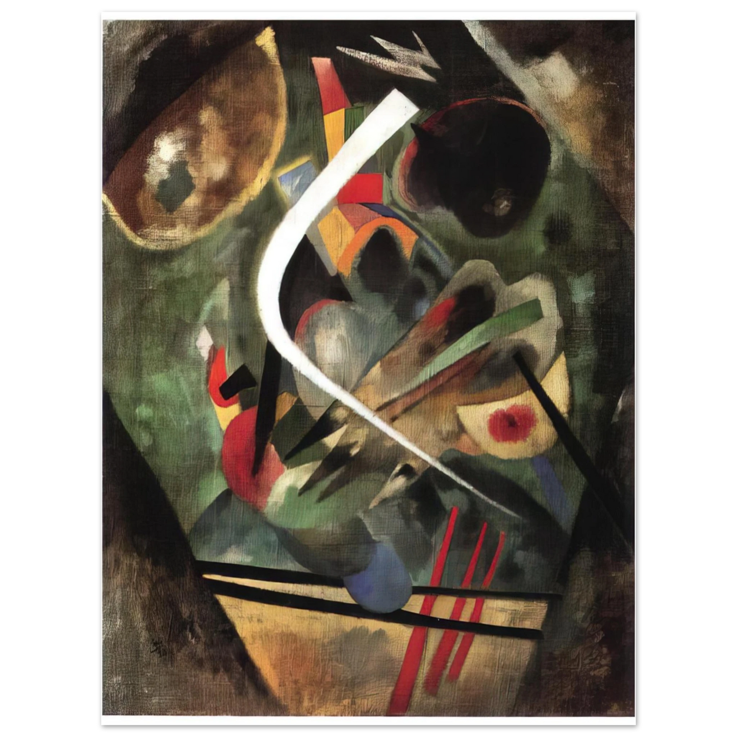 Wassily Kandinsky - WHITE STROKE 1920 Fine Art Poster - Default Title