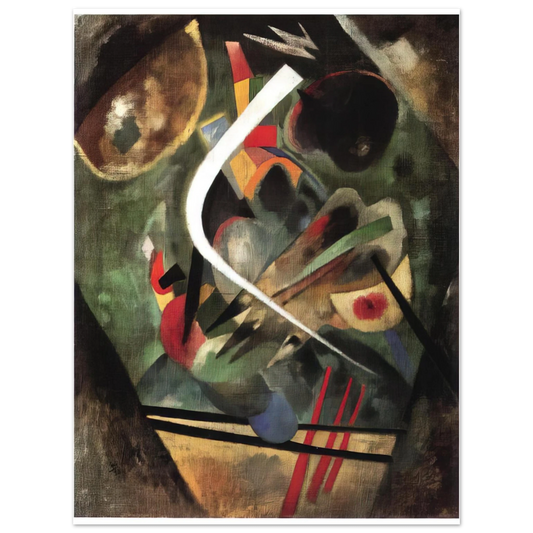 Wassily Kandinsky - WHITE STROKE 1920 Fine Art Poster - Default Title